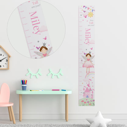 Personalised Fairy Princess Height Chart – Girls Bedroom Keepsake Gift
