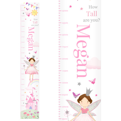 Personalised Fairy Princess Height Chart – Girls Bedroom Keepsake Gift - image 5