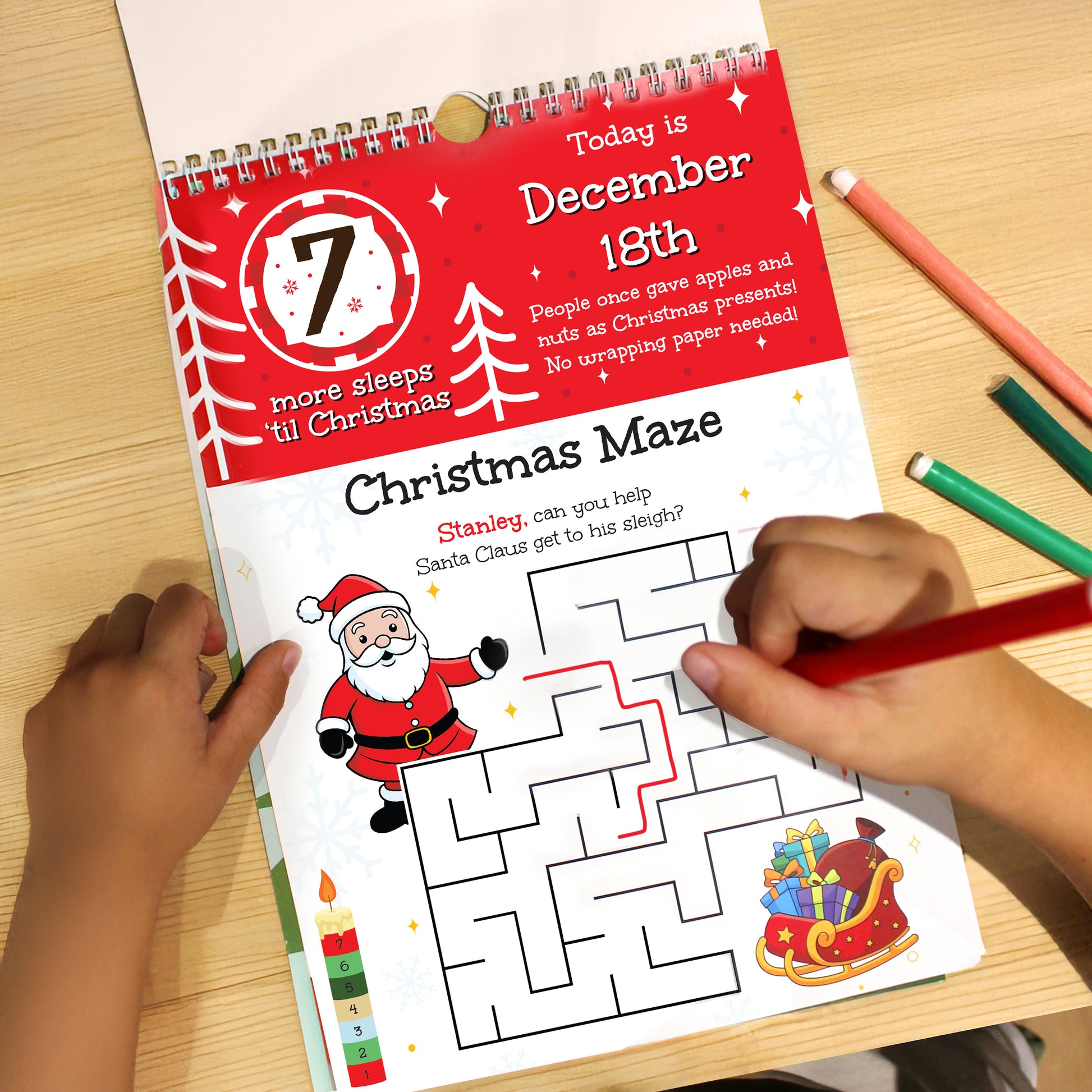 Personalised 24 Sleeps Christmas Activity Advent Calendar – Children's Gift - image 3