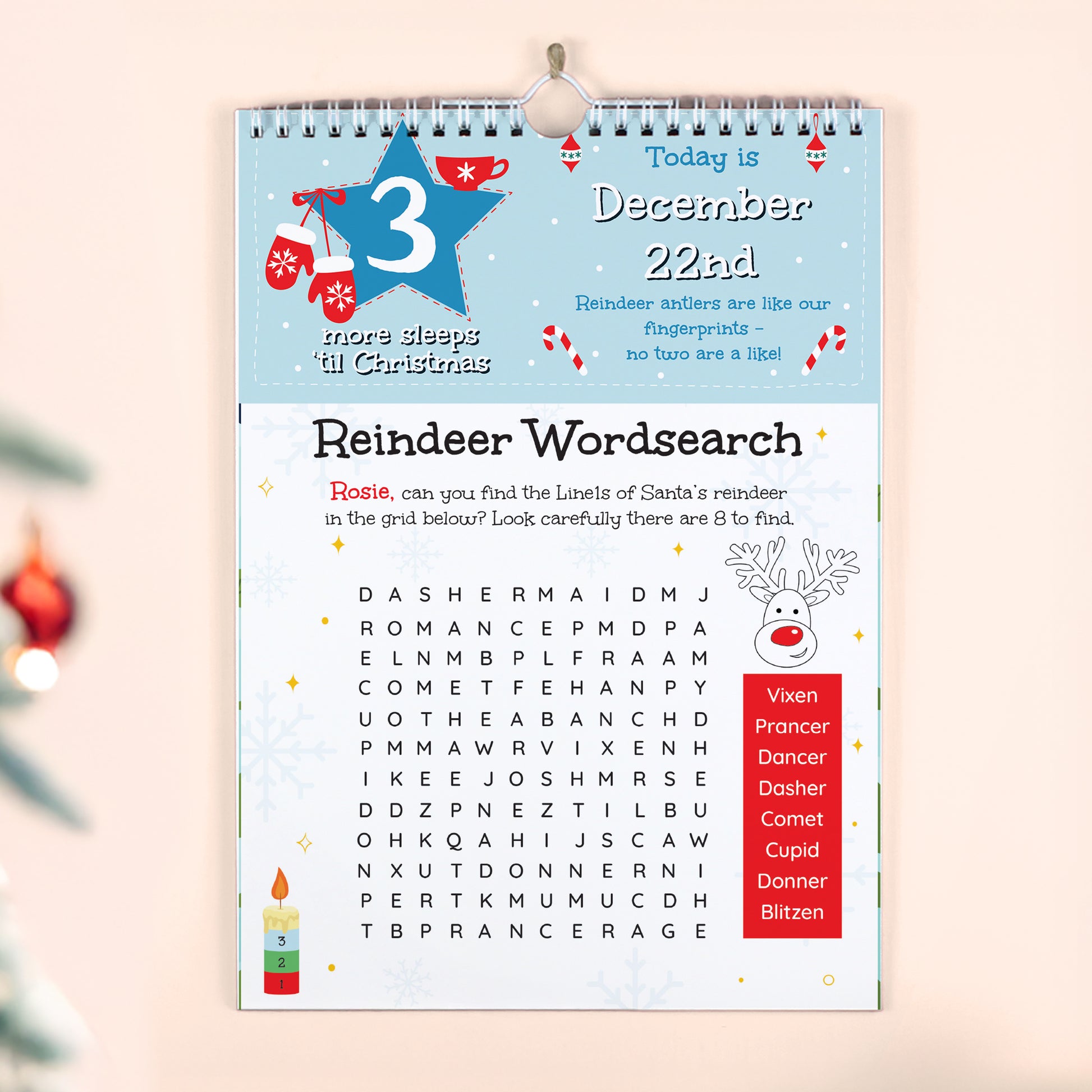 Personalised 24 Sleeps Christmas Activity Advent Calendar – Children's Gift - image 7