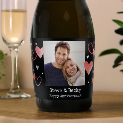 Personalised Photo Upload Heart Prosecco – Valentine's Day Anniversary Gift - image 2