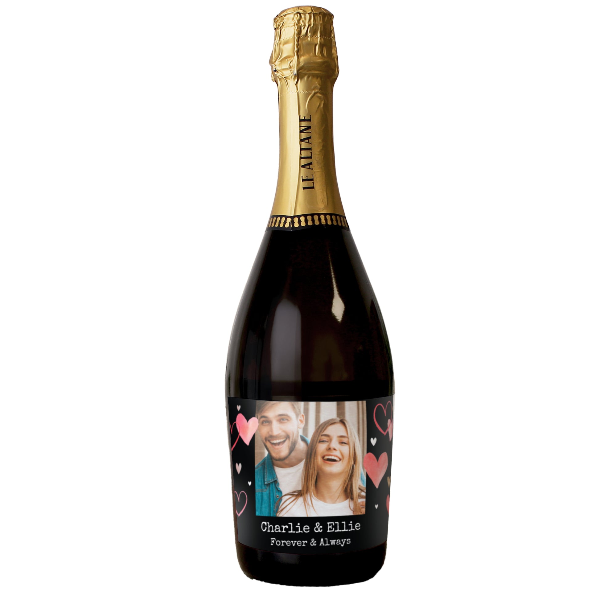 Personalised Photo Upload Heart Prosecco – Valentine's Day Anniversary Gift - image 4
