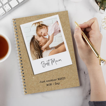 Personalised Photo Upload Polaroid Notebook – Birthday Christmas Stationery Gift
