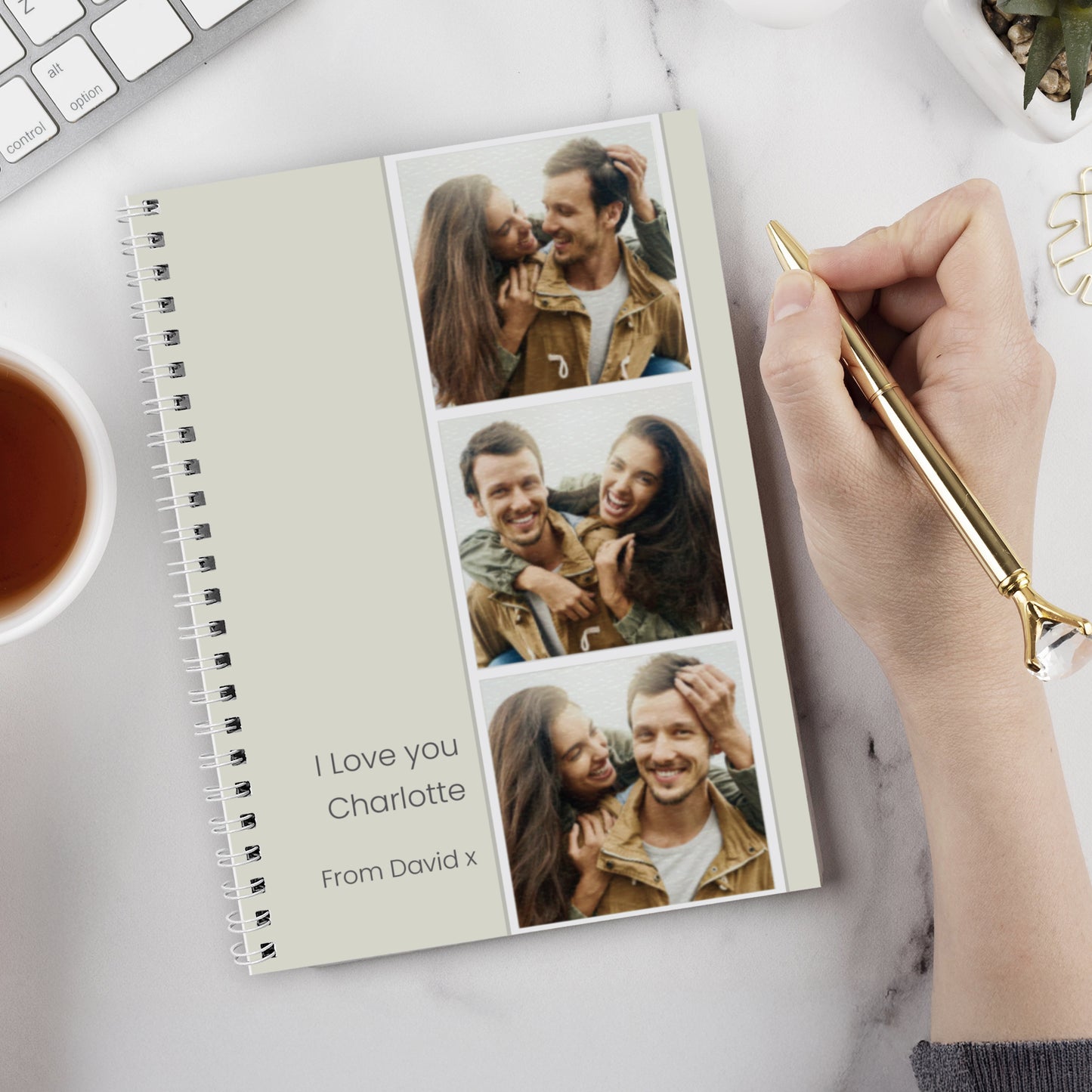 Personalised Photo Upload Strip Notebook – Birthday Christmas Stationery Gift - image 4