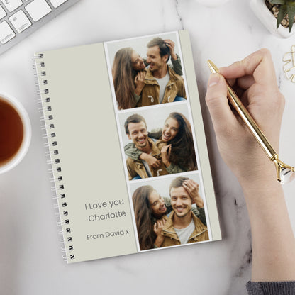 Personalised Photo Upload Strip Notebook – Birthday Christmas Stationery Gift - image 4