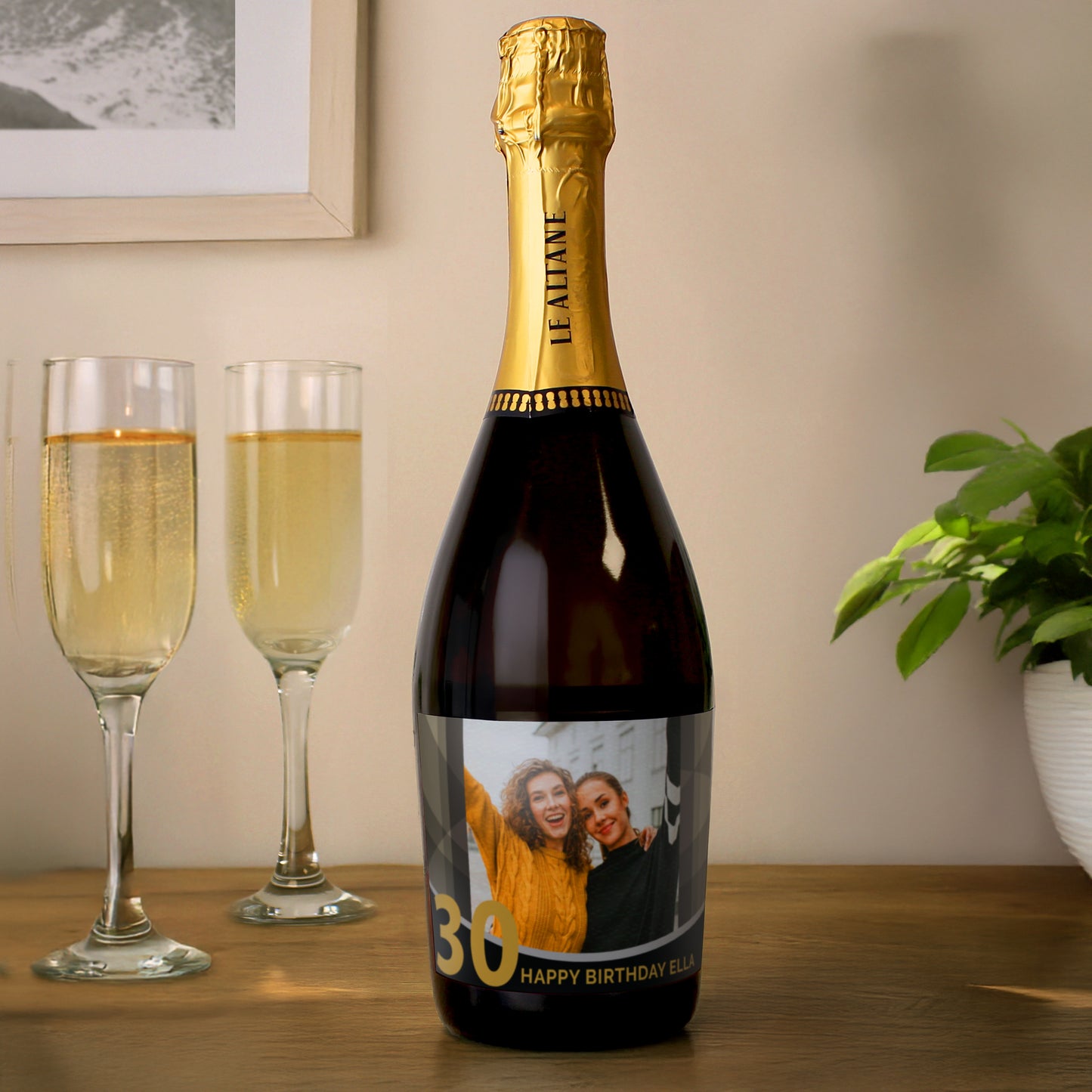 Personalised Photo Upload Birthday Prosecco – Milestone Birthday Gift