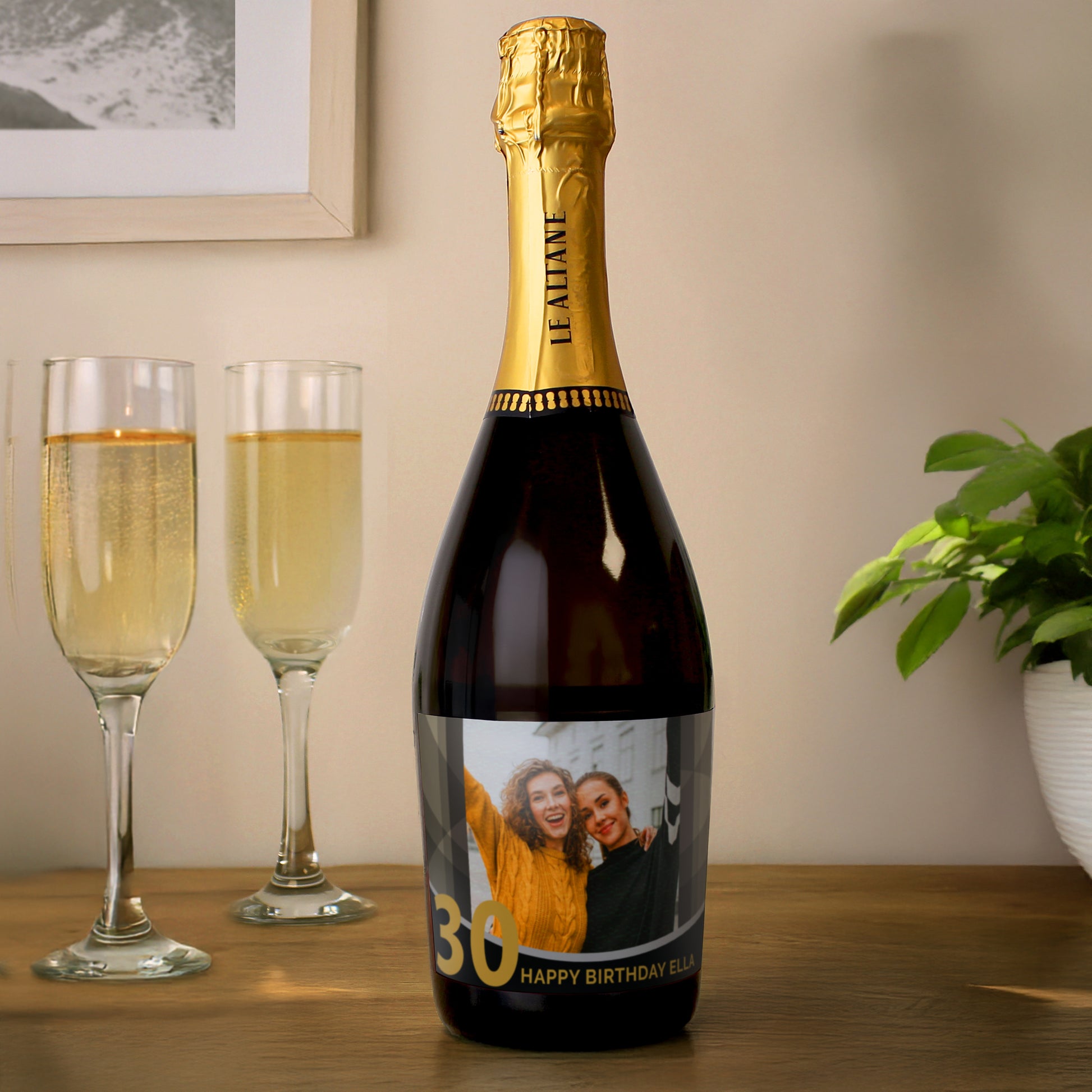 Personalised Photo Upload Birthday Prosecco – Milestone Birthday Gift