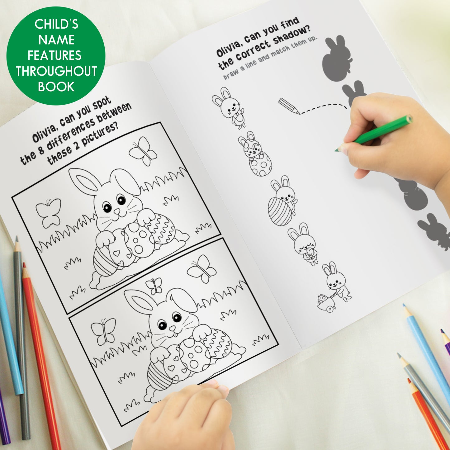 Personalised Easter Activity and Colouring Book – Children's Easter Gift - image 2