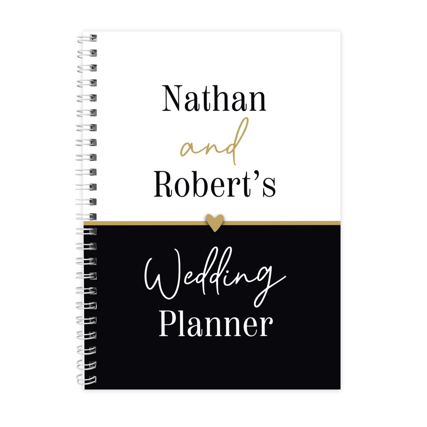 Personalised Black and Gold Inclusive A5 Wedding Planner – Engagement Gift - image 7