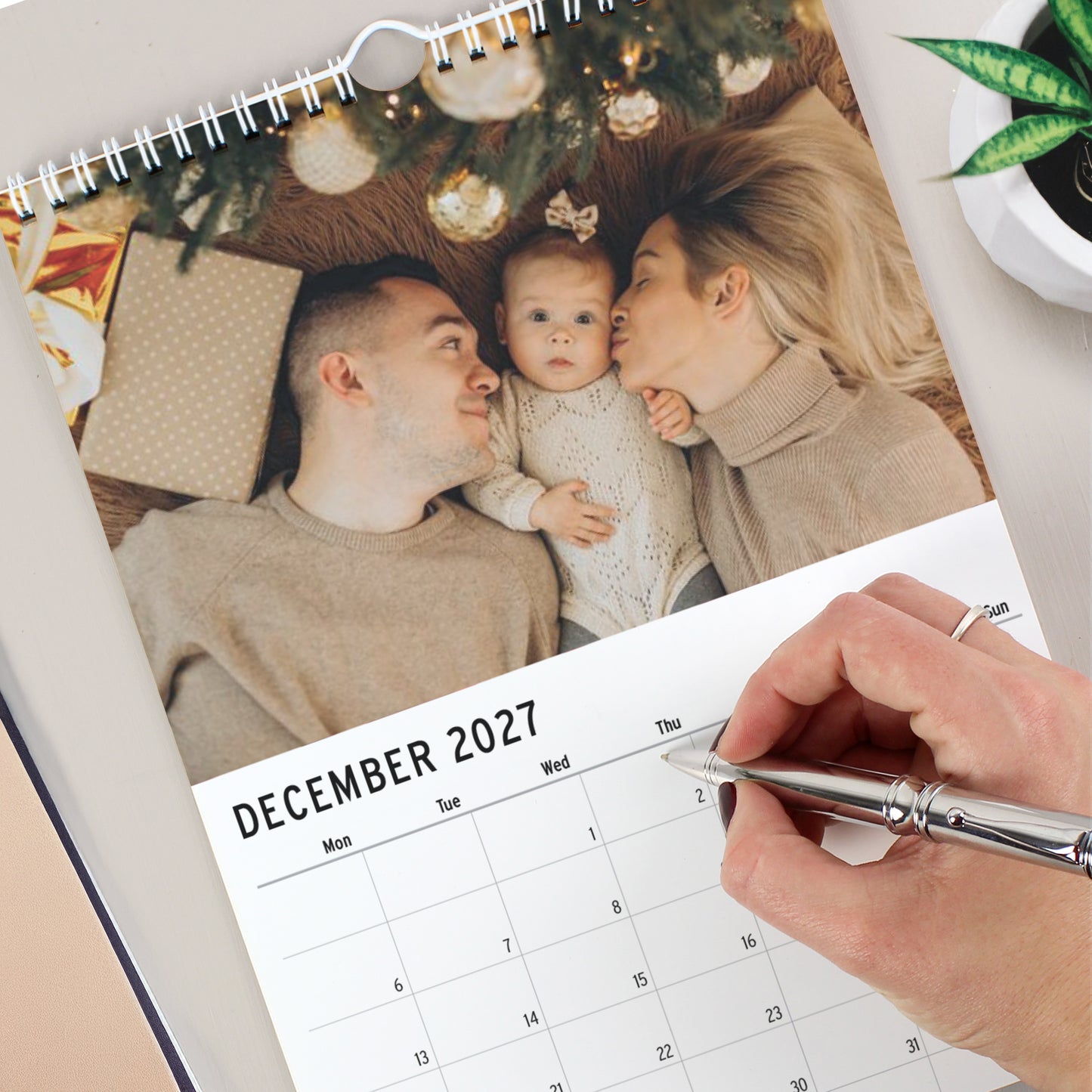 Personalised Photo Upload Wall Calendar – Christmas Birthday Family Gift - image 4