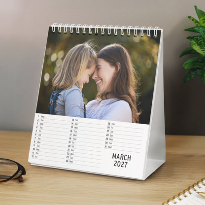 Personalised Photo Upload Desk Calendar – Christmas Birthday Office Gift - image 3