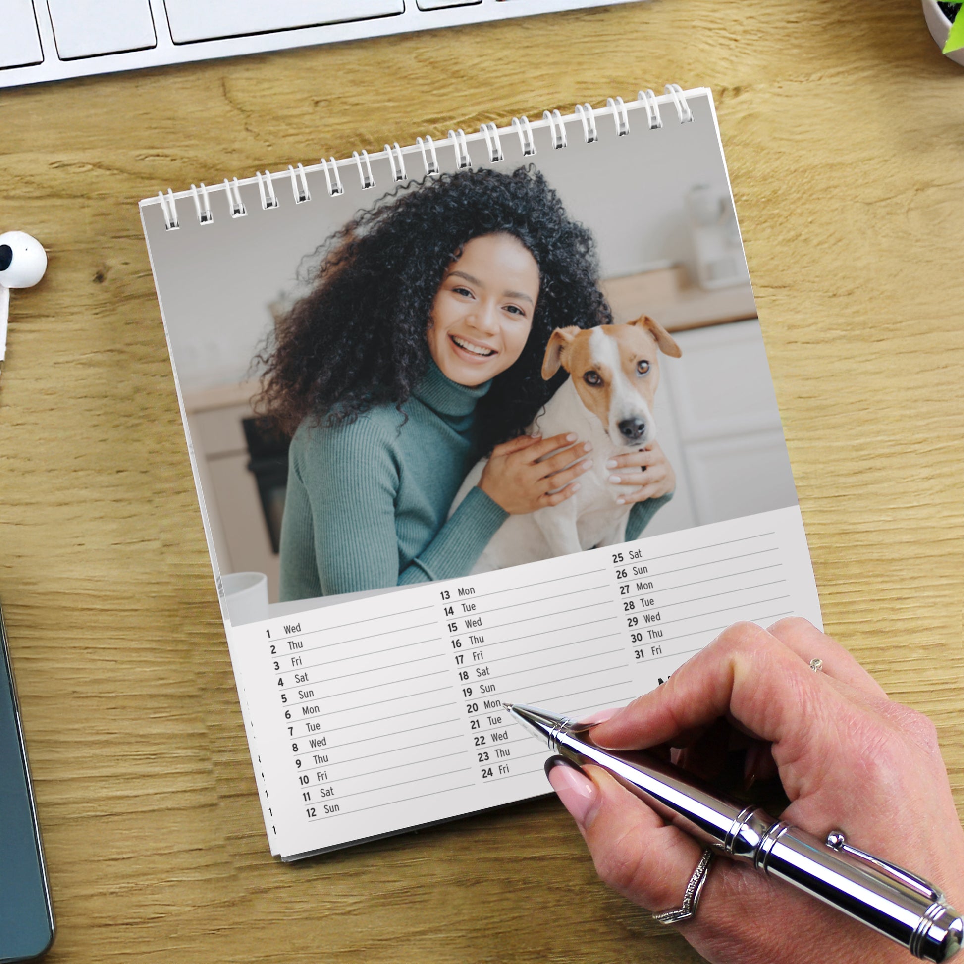 Personalised Photo Upload Desk Calendar – Christmas Birthday Office Gift - image 4