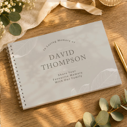 Personalised Memorial Guest Book from Heartfelt Gifts