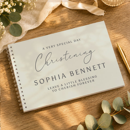 Personalised Natural Guest Book from Heartfelt Gifts