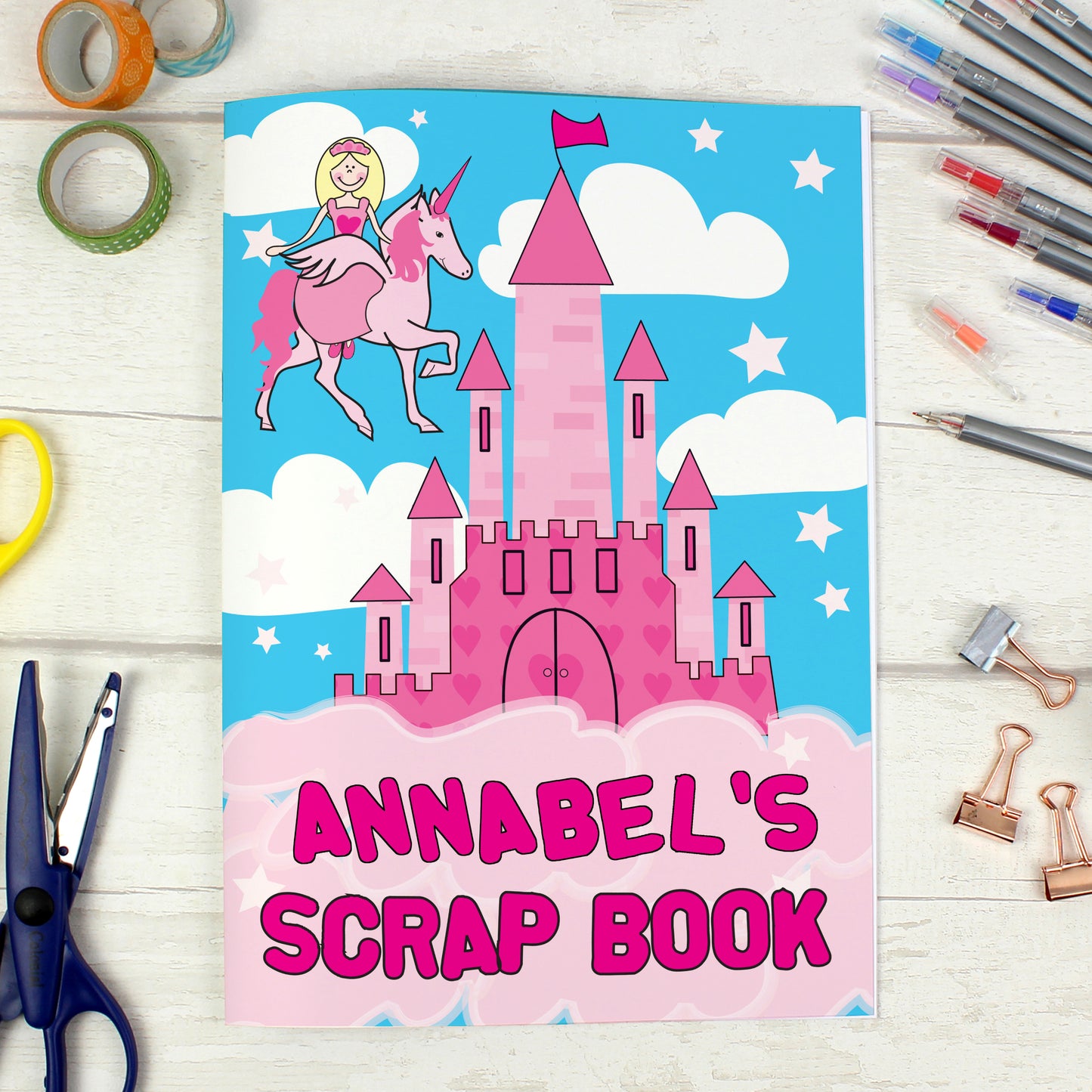 Personalised Princess & Unicorn - A4 Scrapbook from Heartfelt Gifts