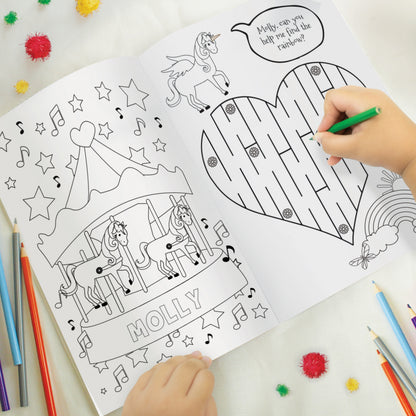 Personalised Princess & Unicorn Colouring Book - image 2