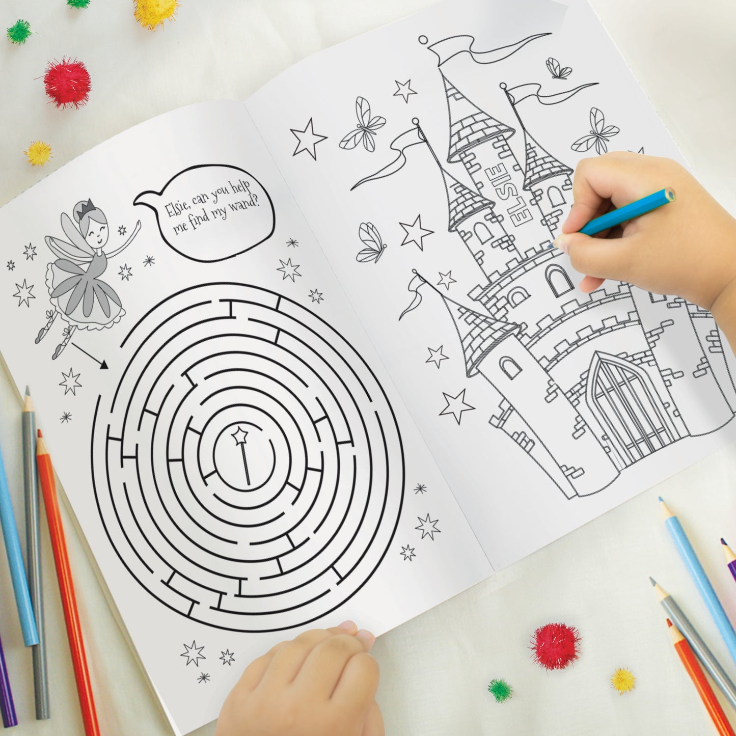 Personalised Princess & Unicorn Colouring Book - image 7