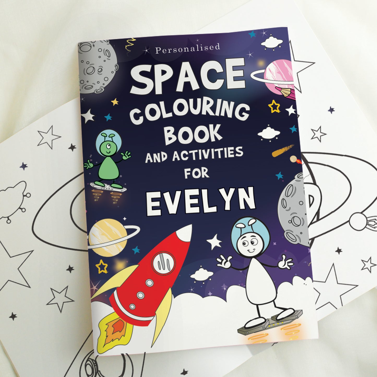 Personalised Space Colouring Book - image 4