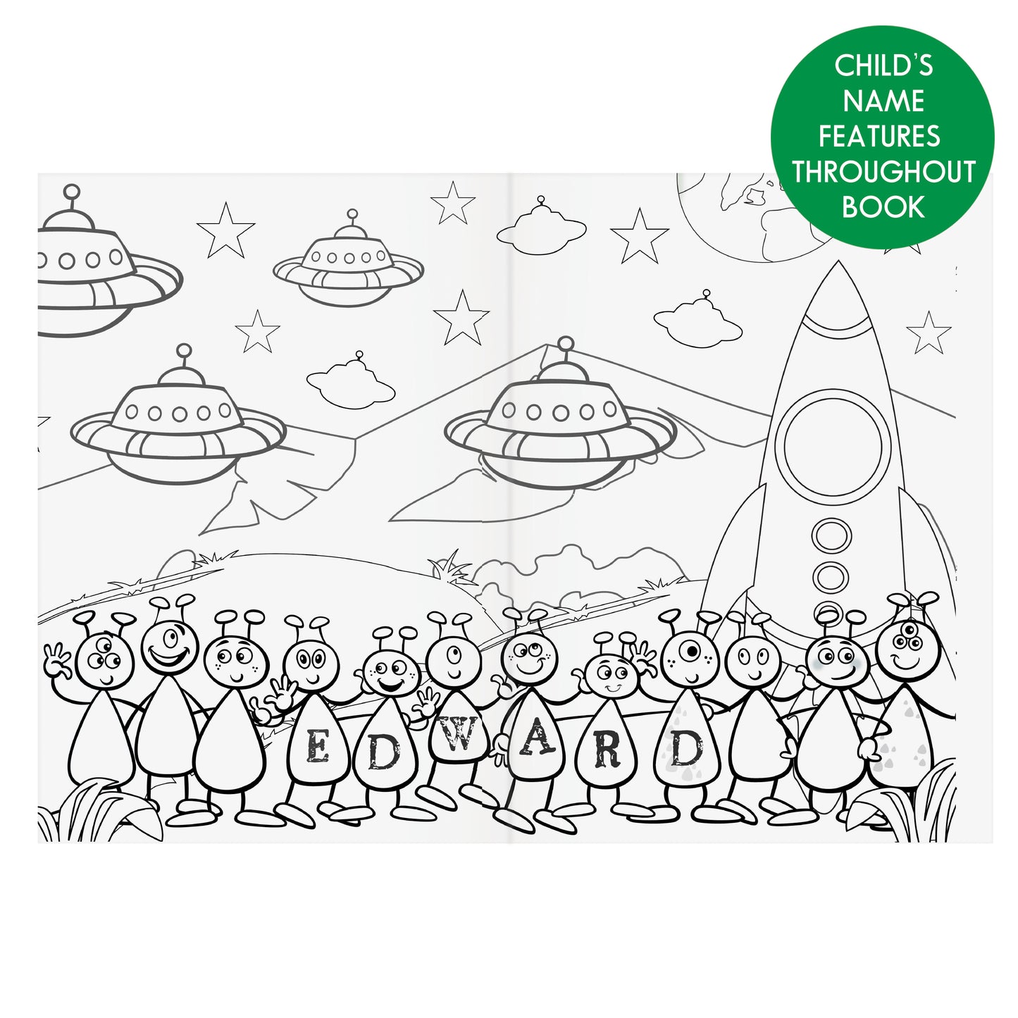 Personalised Space Colouring Book - image 6