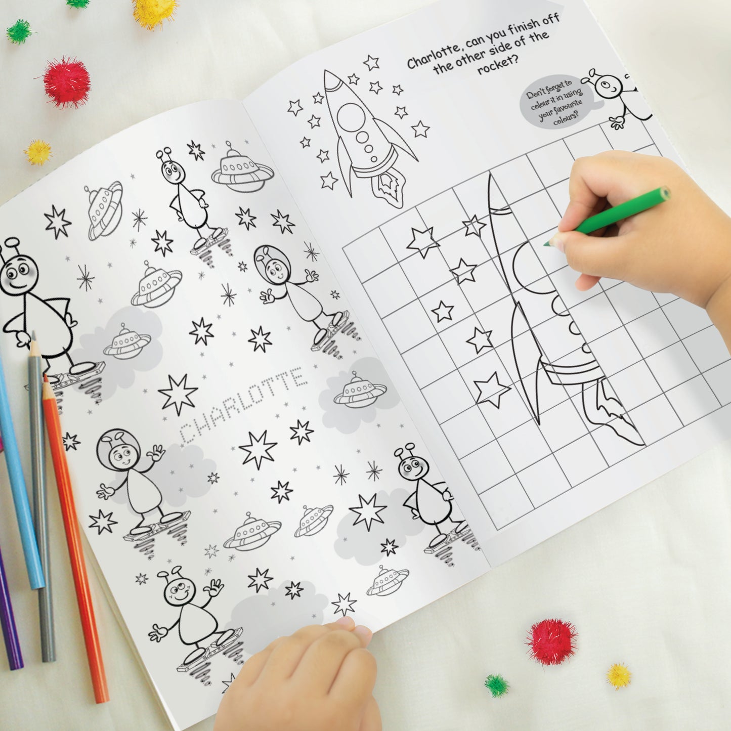 Personalised Space Colouring Book - image 7