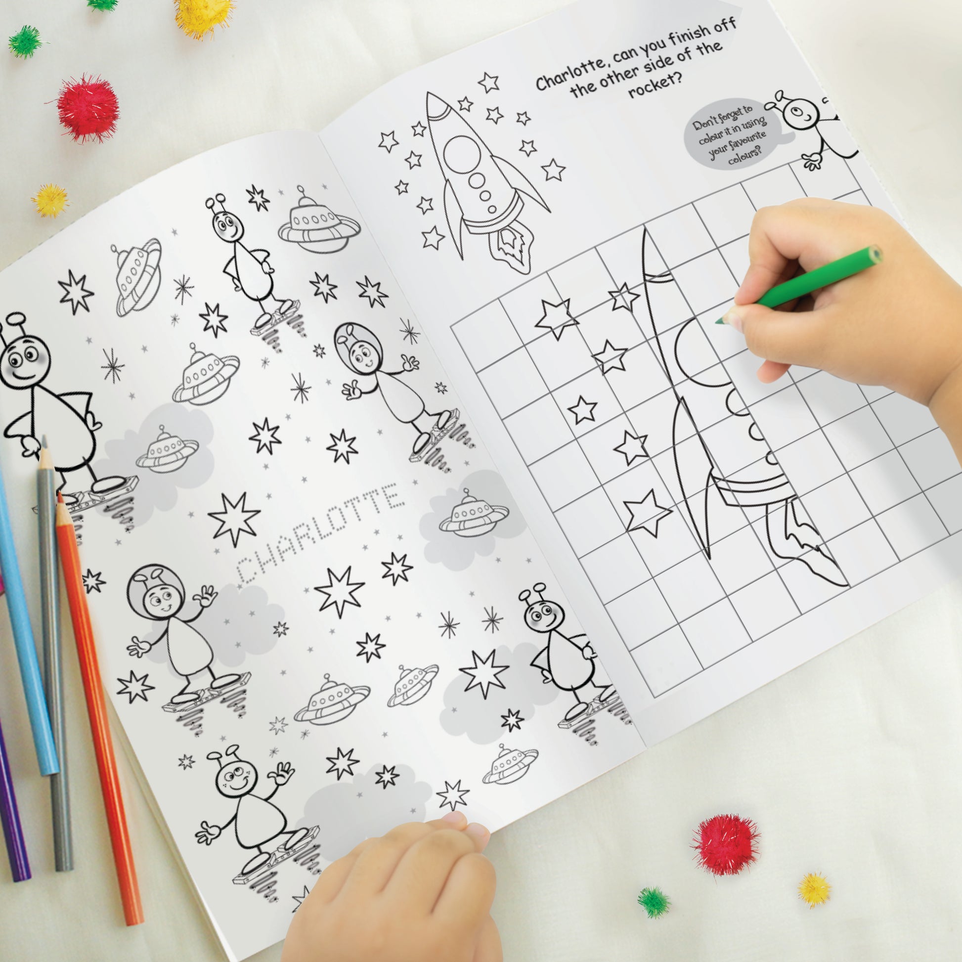 Personalised Space Colouring Book - image 7