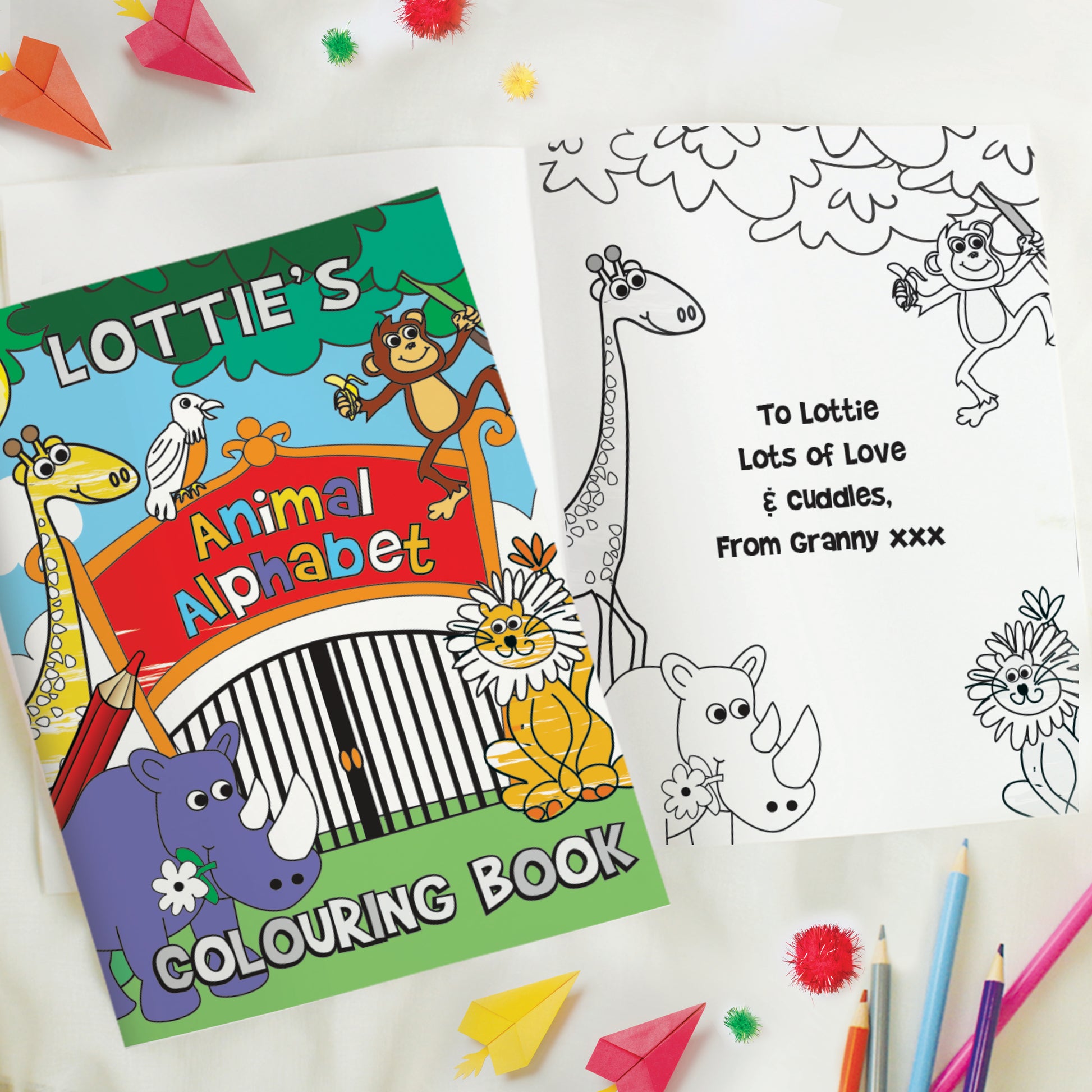 Personalised Zoo Colouring Book - image 2