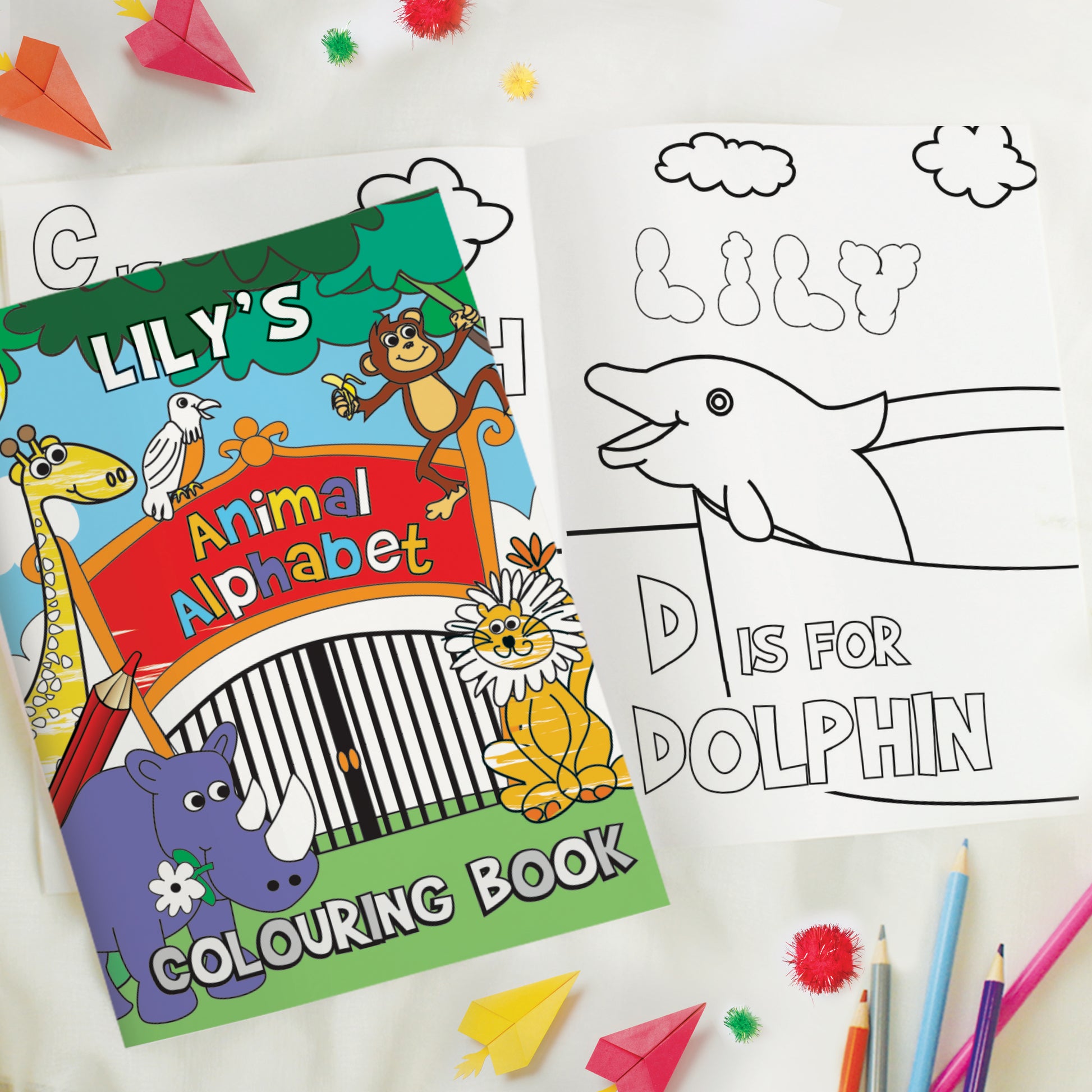 Personalised Zoo Colouring Book - image 4