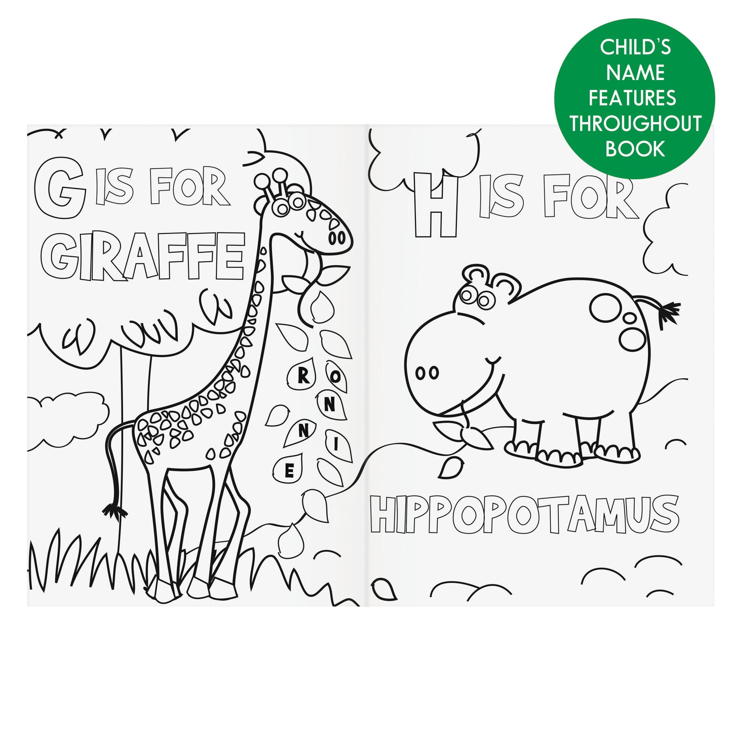 Personalised Zoo Colouring Book - image 6