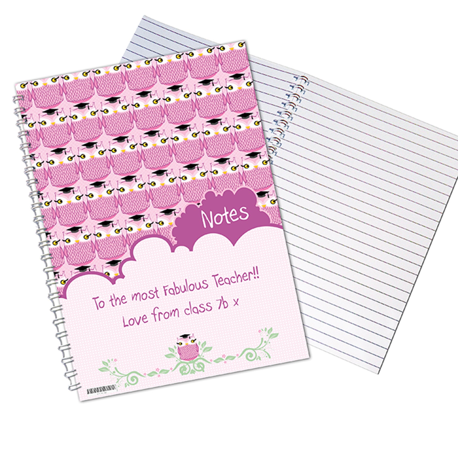 Personalised Miss Owl Teacher A5 Notebook - image 2
