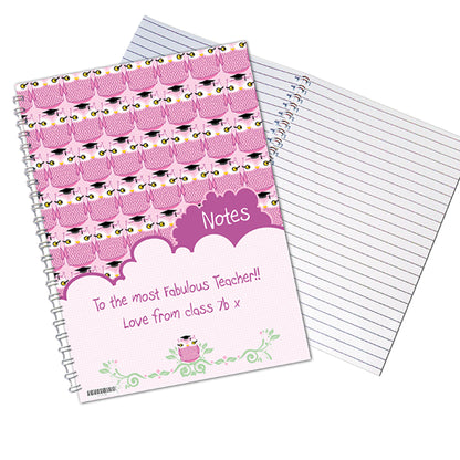 Personalised Miss Owl Teacher A5 Notebook - image 2