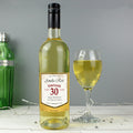 Personalised White Wine Vintage Age Label from Heartfelt Gifts