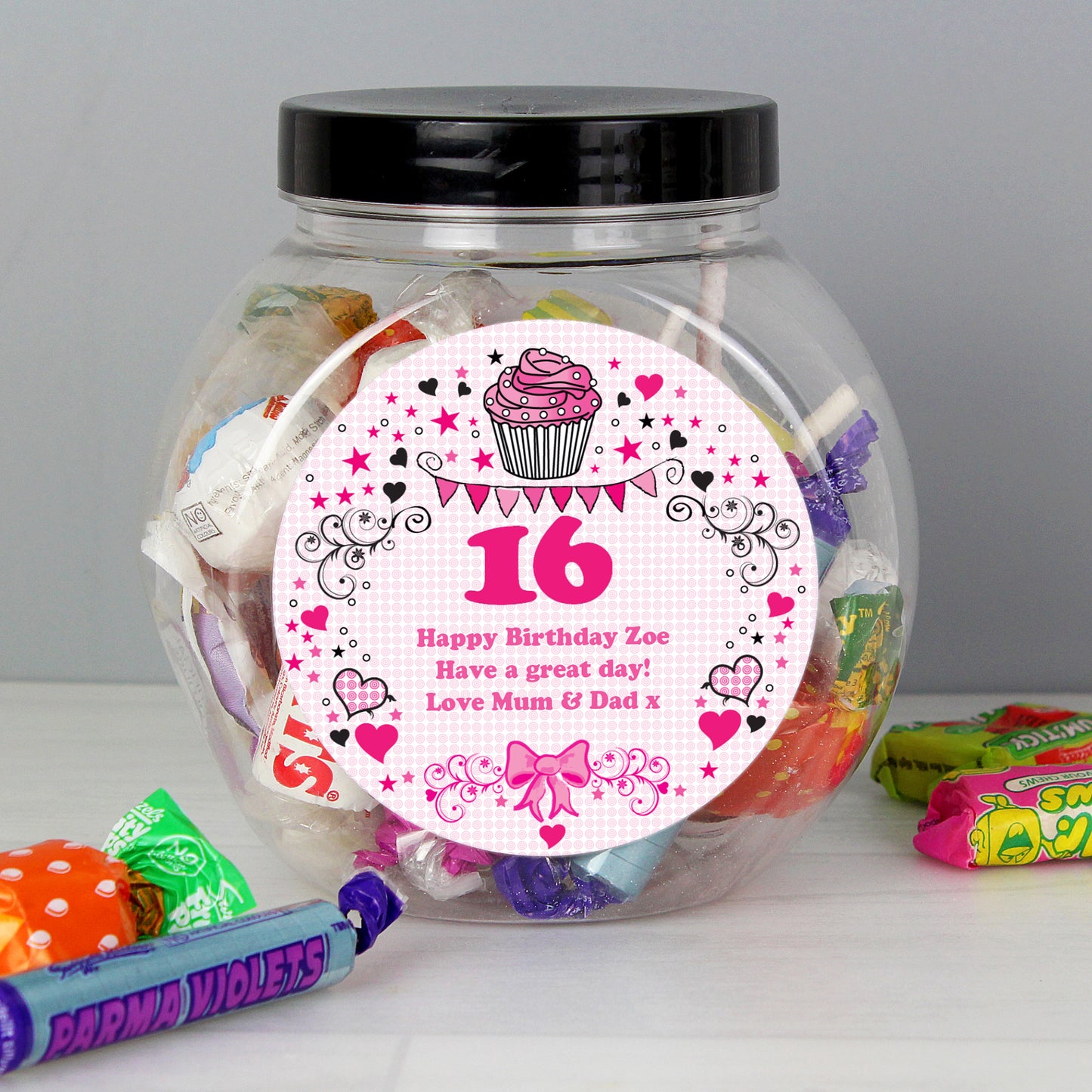 Personalised Birthday Big Age Sweet Jar - image 3