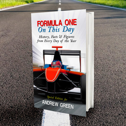 Personalised Formula 1 On This Day Book from Heartfelt Gifts