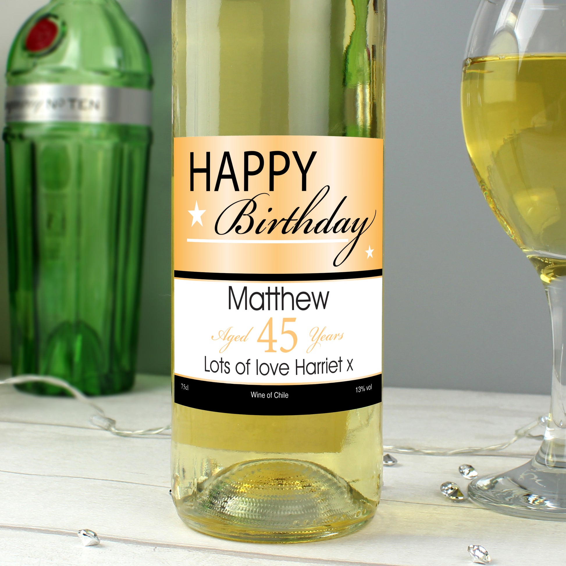 Personalised Happy Birthday White Wine - image 3