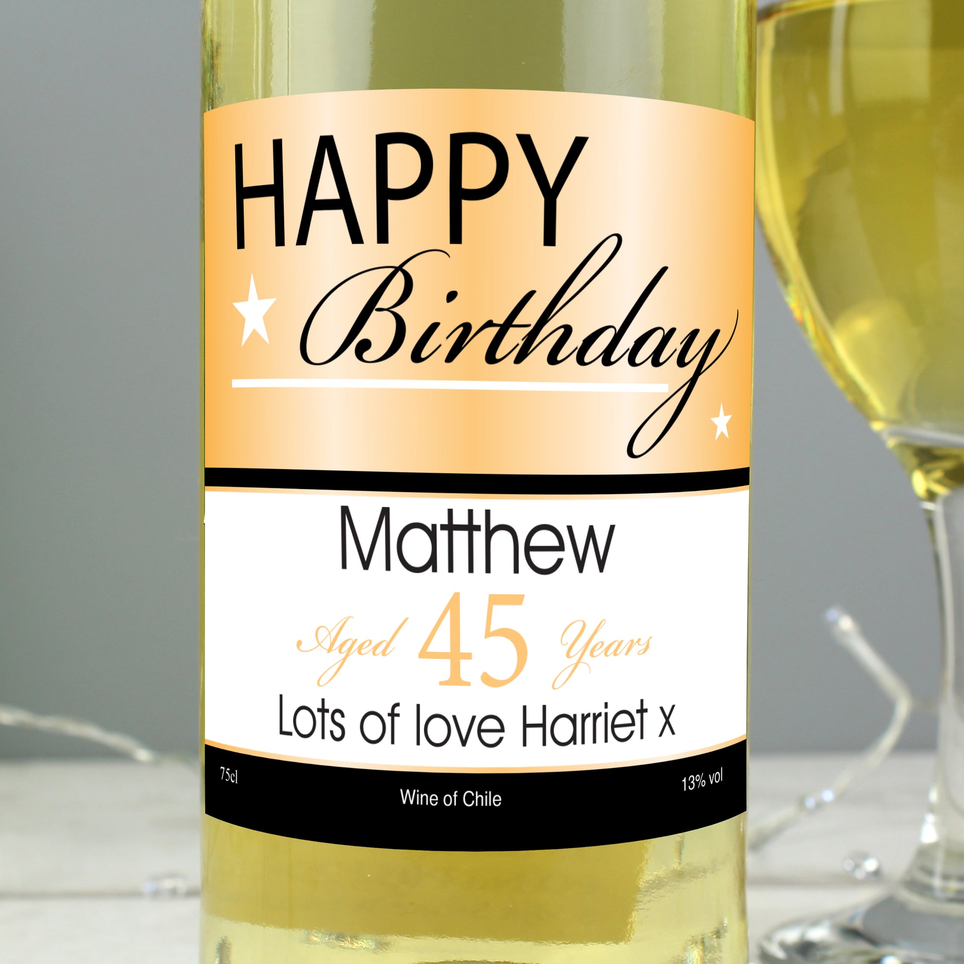Personalised Happy Birthday White Wine - image 4