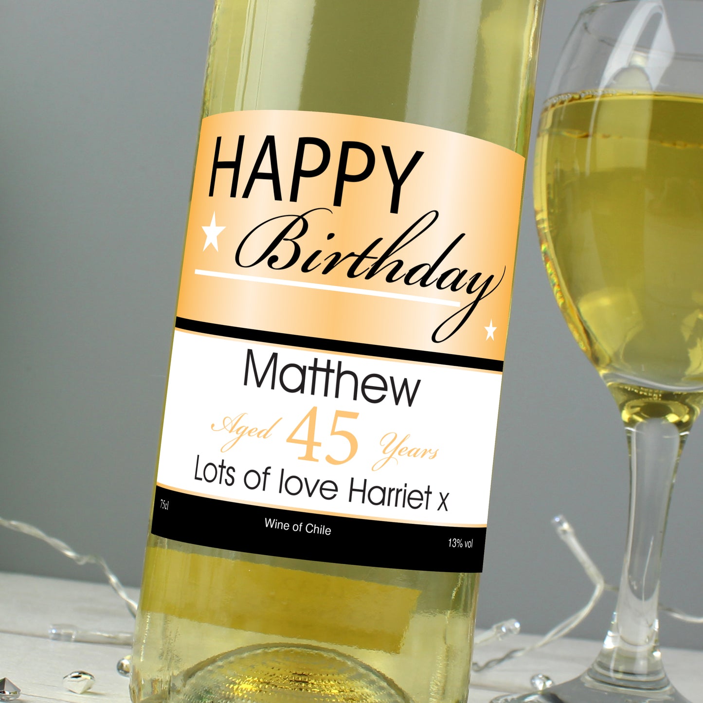 Personalised Happy Birthday White Wine - image 5