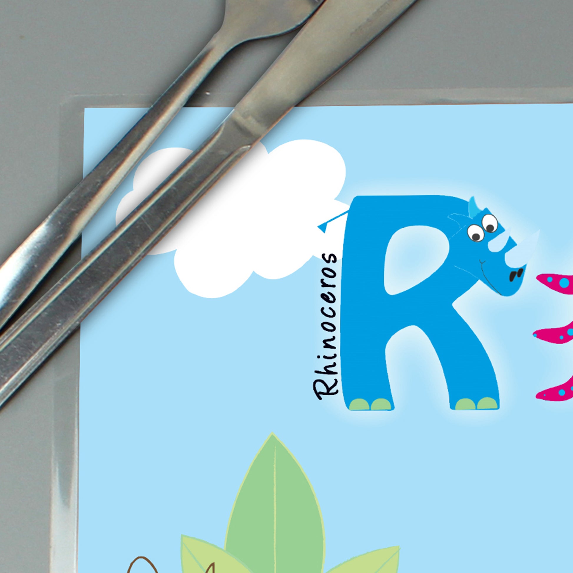 Personalised Blue Animal Alphabet Placemat - image 7
