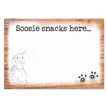 Personalised Scribble Bunny Pet Bowl Mat - image 2