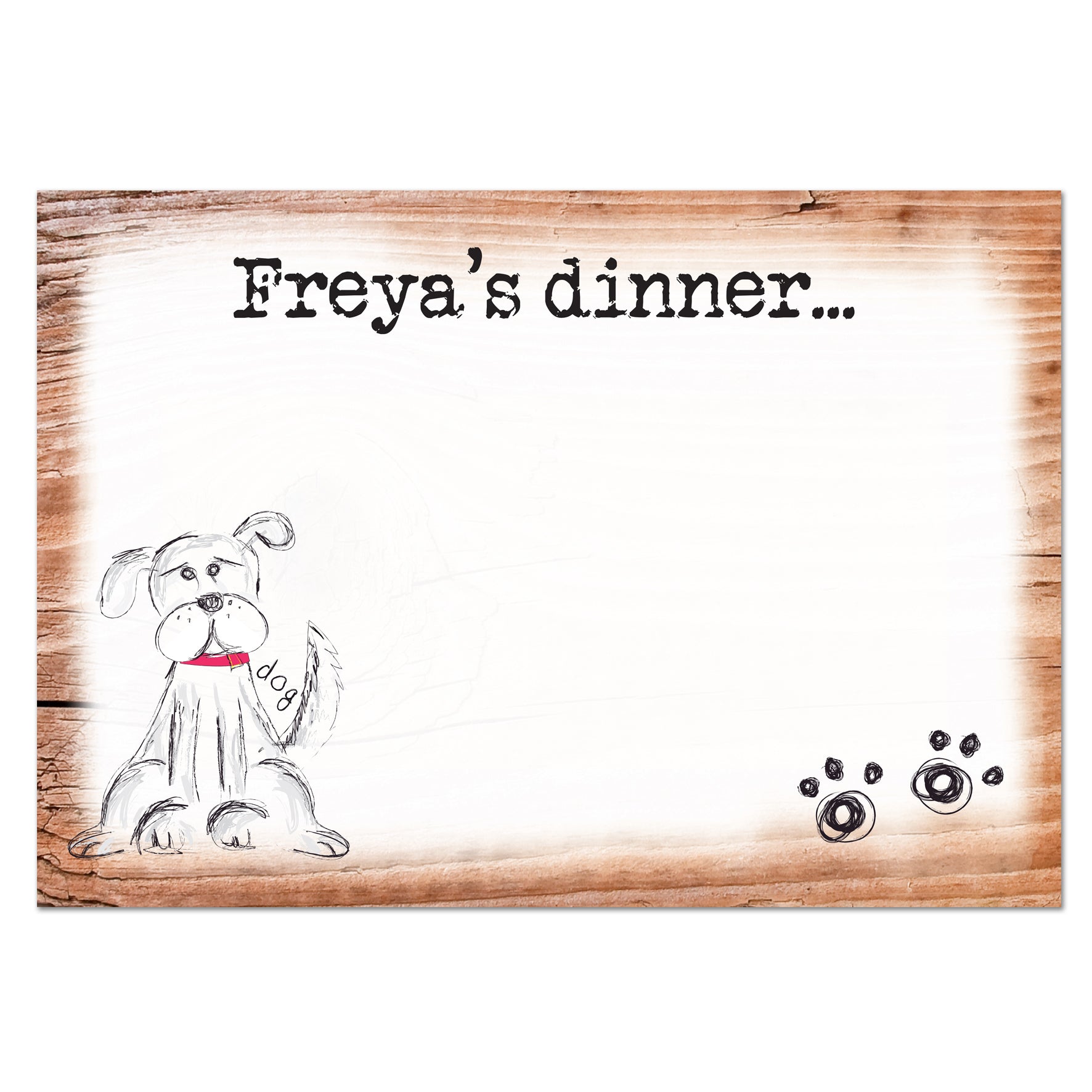 Personalised Scribble Dog Pet Bowl Mat - image 2