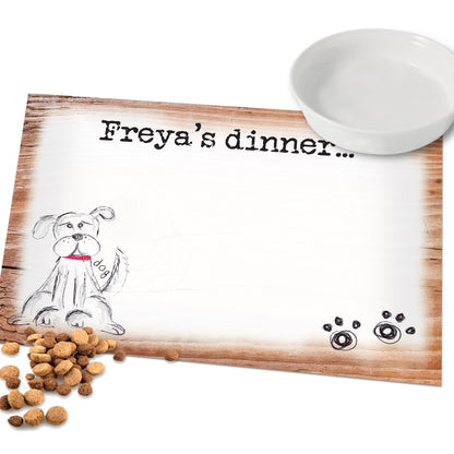 Personalised Scribble Dog Pet Bowl Mat - image 4
