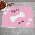 Personalised Pink Paw Print Dog Placemat from Heartfelt Gifts