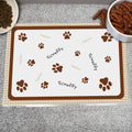 Personalised Brown Gingham Cat Pet Bowl Mat from Heartfelt Gifts