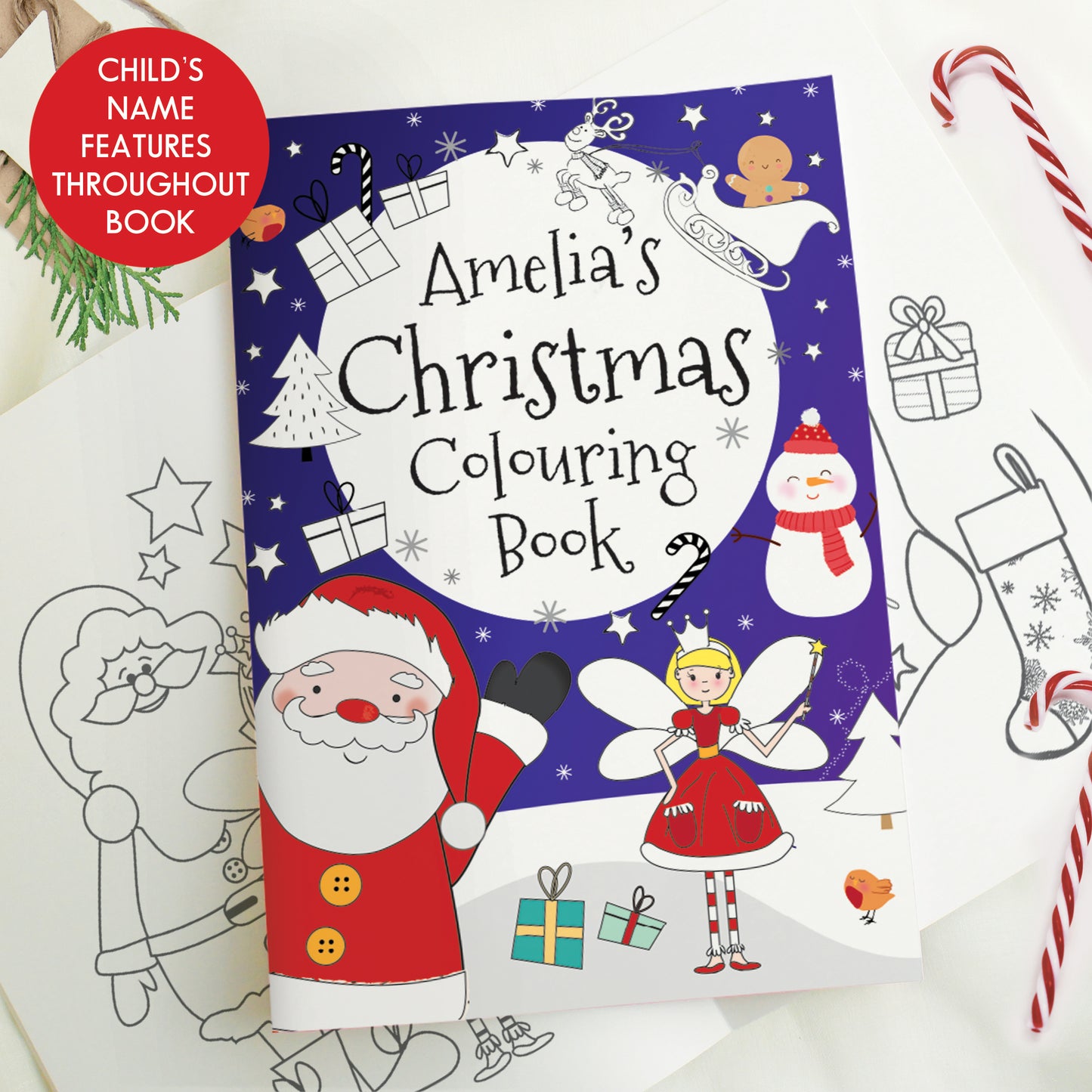 Personalised 'It's Christmas' Fairy Colouring Book - image 4