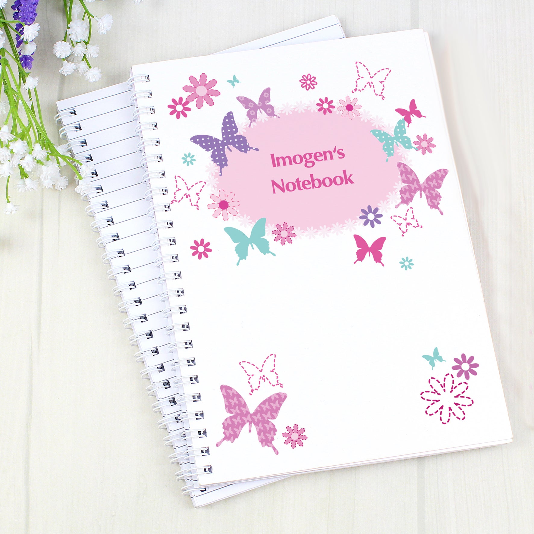 Personalised Butterfly A5 Notebook from Heartfelt Gifts