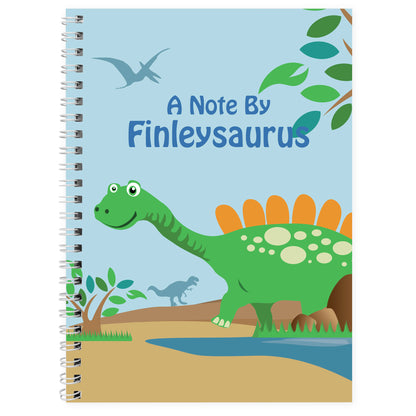 Personalised Dinosaur A5 Notebook from Heartfelt Gifts