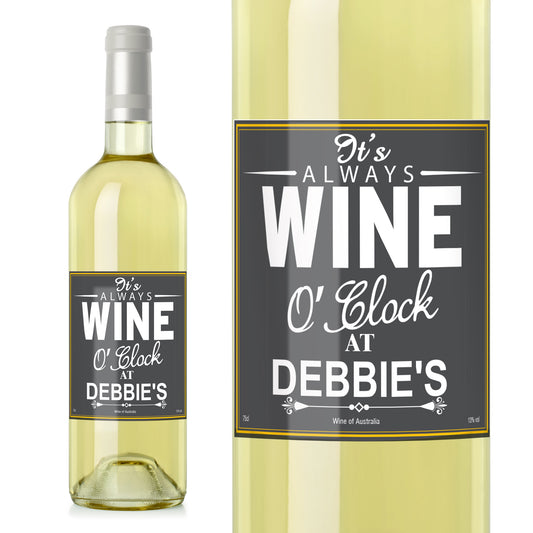 Personalised Wine O'Clock White Wine - image 2