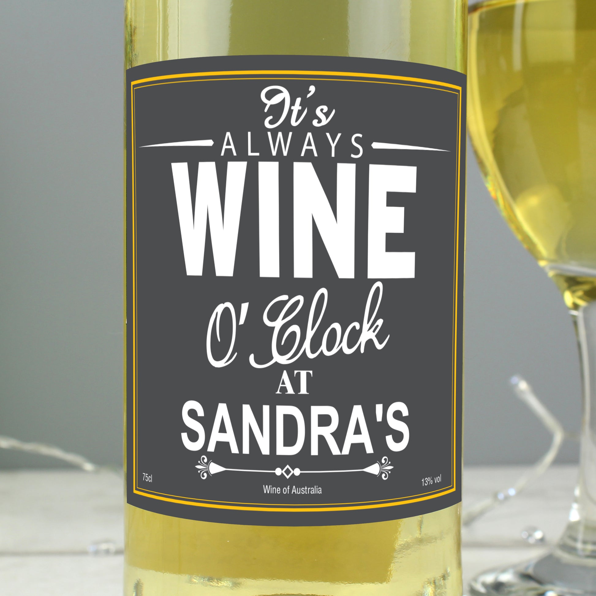 Personalised Wine O'Clock White Wine - image 4