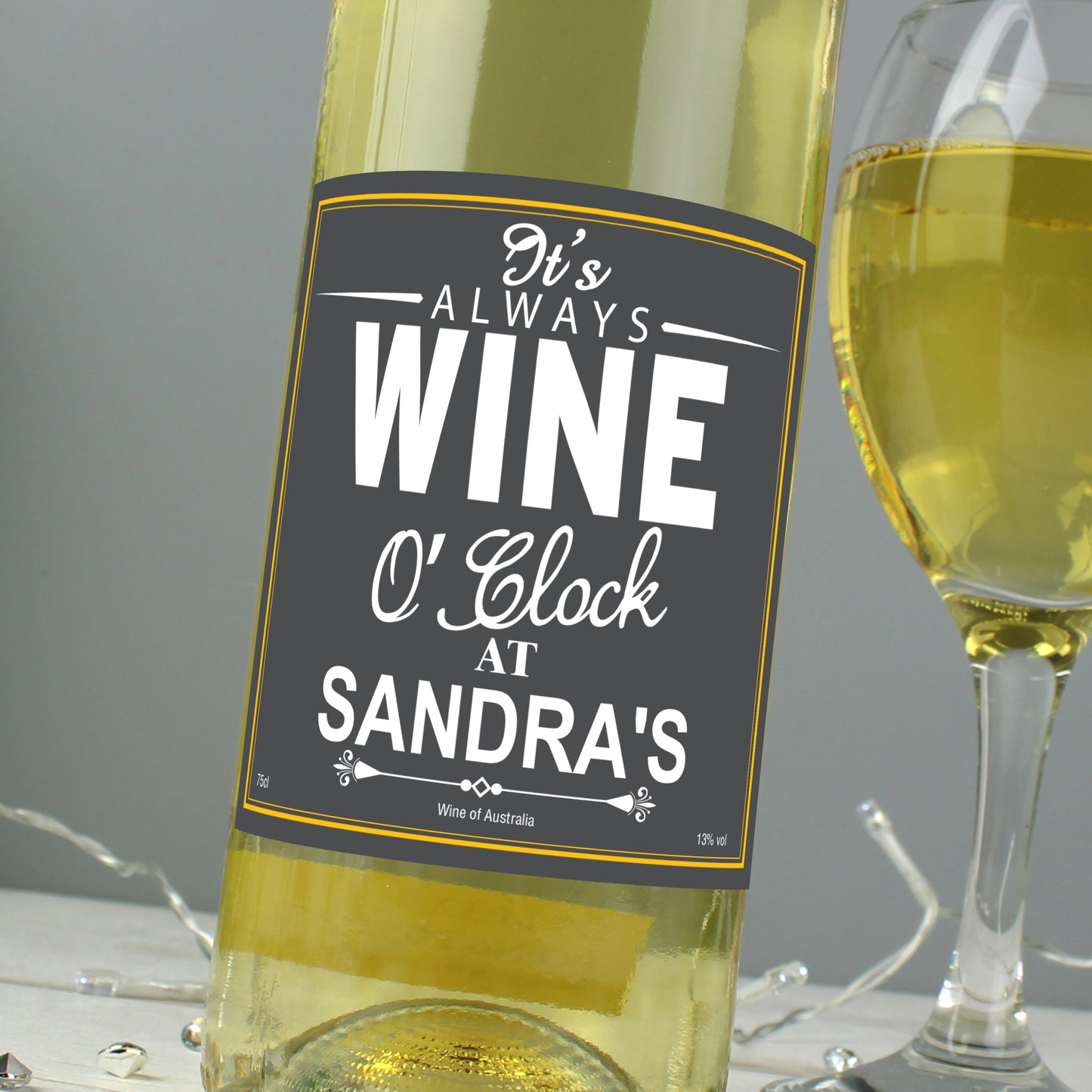 Personalised Wine O'Clock White Wine - image 5