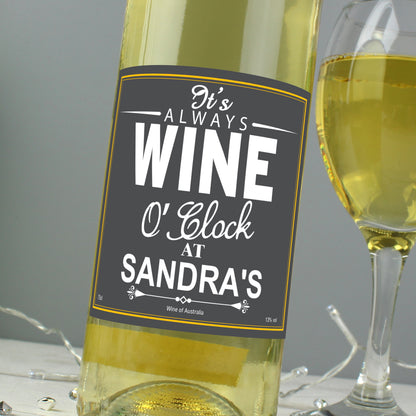 Personalised Wine O'Clock White Wine - image 5