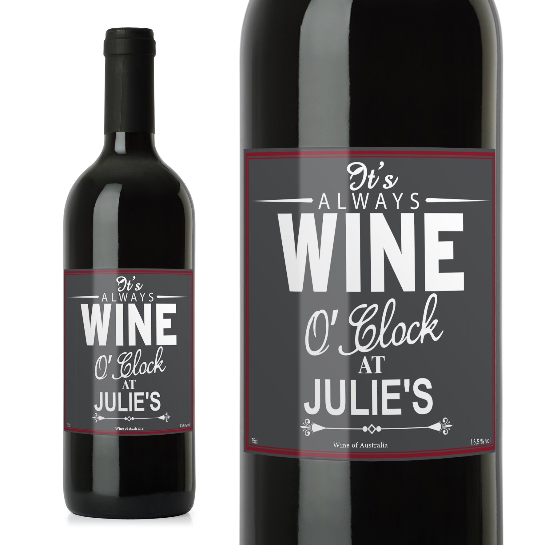 Personalised Wine O'Clock Red Wine - image 2
